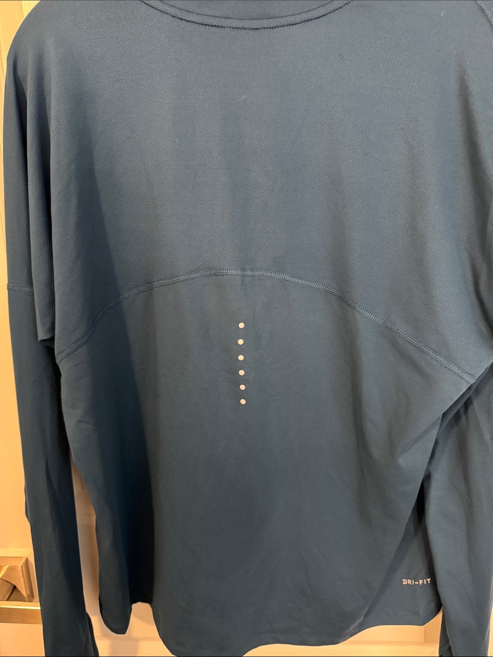 Nike Dri-FIT Long Sleeve Quarter-Zip Top in Teal Blue - Picture 7 of 10